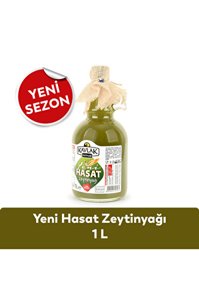 Kavlak Zeytin Yeni Hasat Soğuk Sıkım Zeytinyağı 1 Lt Gallone