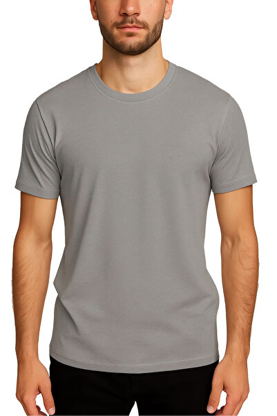BRAINWEAR Ανδρικό μπλουζάκι Lycra Cotton Plain Basic - Ευέλικτο άνετο σχήμα