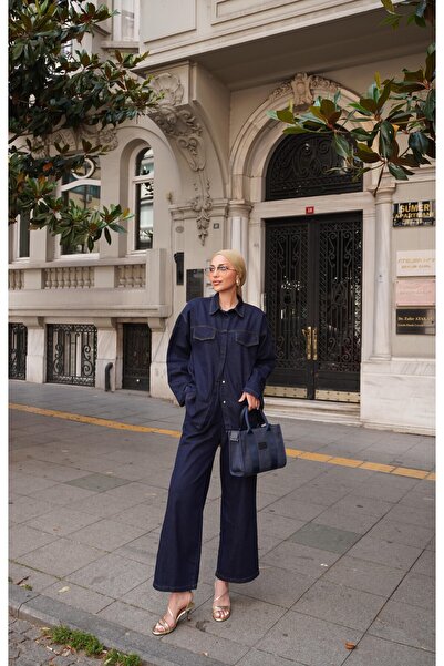 Esre Store 4531 - Kot İkili Takım Mavi