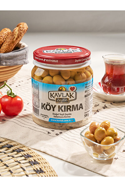 Kavlak Zeytin 500 Gr Köy Kırma Yeşil Zeytin
