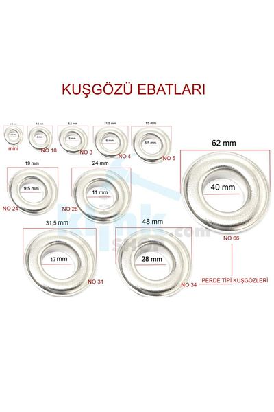 Klinkshop Number 4 Mixed Colors Eyelet Hammer Application Apparatus and 150 Pieces 6mm Eyelet Kit