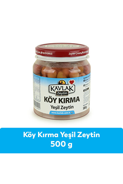 Kavlak Zeytin 500 Gr Köy Kırma Yeşil Zeytin