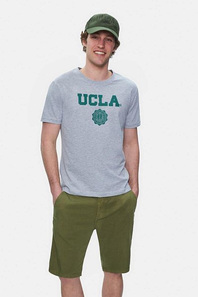 UCLA Gayley Gray Crew Neck Printed Standard Fit Men's Tshirt