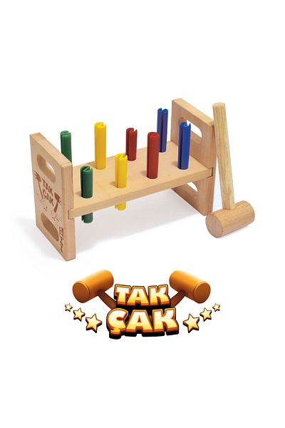 Kumtoys Wooden Snap Game Box Game Mind Game Natural Wooden Snap Snap Hammer Game