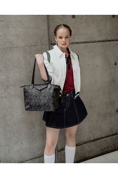 U.S. Polo Assn. Geantă neagră de umăr pentru femei Us25521