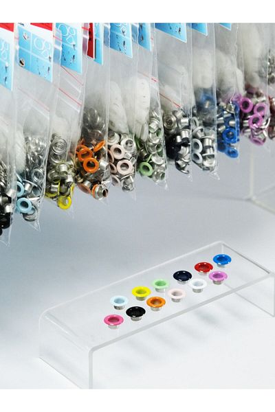 Klinkshop Number 24 Mixed Colors Eyelet Hammer Application Apparatus and 150 Pieces 9.5mm Eyelet Kit