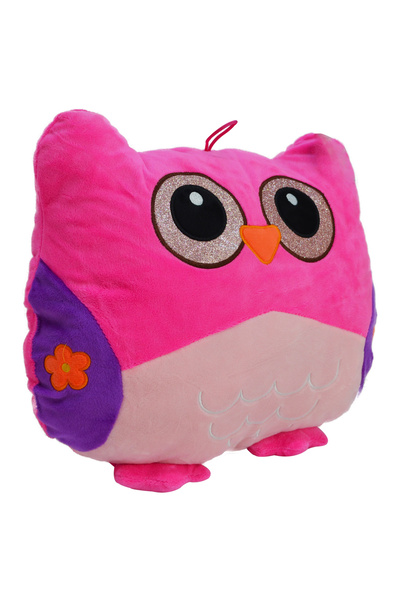Halley Oyuncak Renkli Baykuş Yastık Peluş 30 Cm 62958 Pembe
