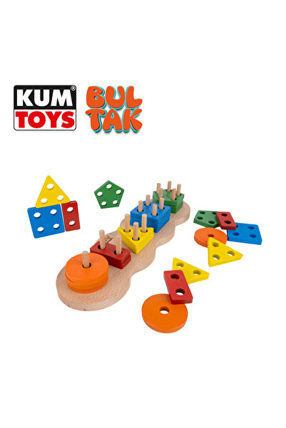 Redka Ahşap 5'li Bultak Eğitici Oyuncak Öğretici El-göz Koordinasyonunu Kutu Oyunu Akıl Oyunu