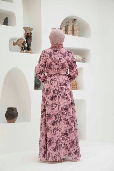 Neva Style Φόρεμα Hijab με σχέδιο λουλουδιών 279055pd