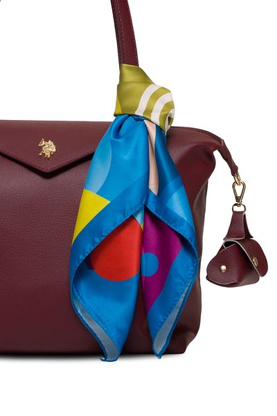 U.S. Polo Assn. Geantă de umăr pentru femei cu eșarfă roșie Claret Us25597 Exclusiv online