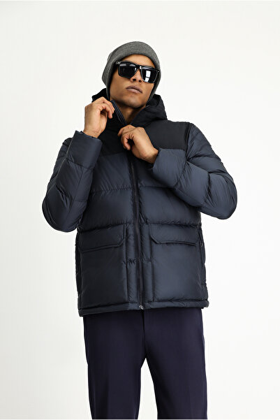 Kiğılı Slim Fit Dar Kesim Kapüşonlu Spor Şişme Mont