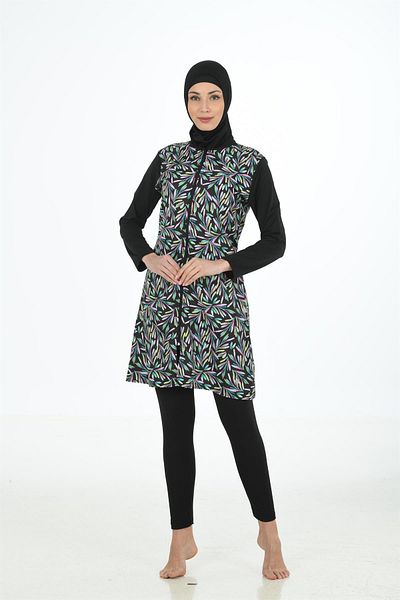 Fantasy Fully Covered Parachute Fabric Hijab Swimsuit 3355