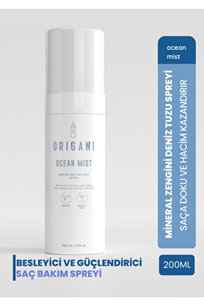 Origani Deniz Tuzu Etkili Şekillendirici Sprey – Doğal Dalgalar | Ocean Mist