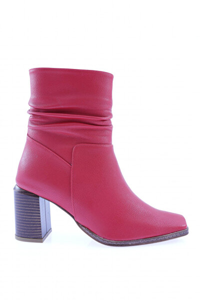 DGN 11335 Gathered Pointed Toe Heeled Women's Boots