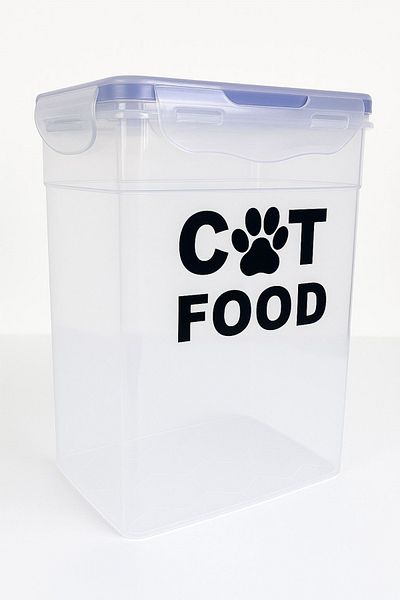 DEEMBRO Cat Food Storage Container Transparent Sealed Lid Bfa Free Average Take about 2.5-kg Food