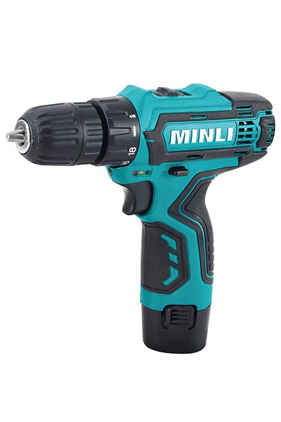 MINLI مثقاب لاسلكي يعمل ببطارية 12 فولت - مثقاب كهربائي قوي وصغير الحجم ومتعدد الاستخدامات