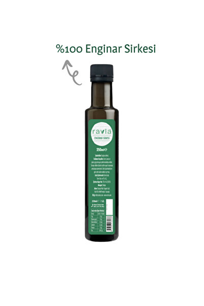 Ravla 2'li Ürün - Enginar Sirkesi - 250ml / Yüksek Polifenollü Organik Naturel Sızma Zeytinyağı - 500ml