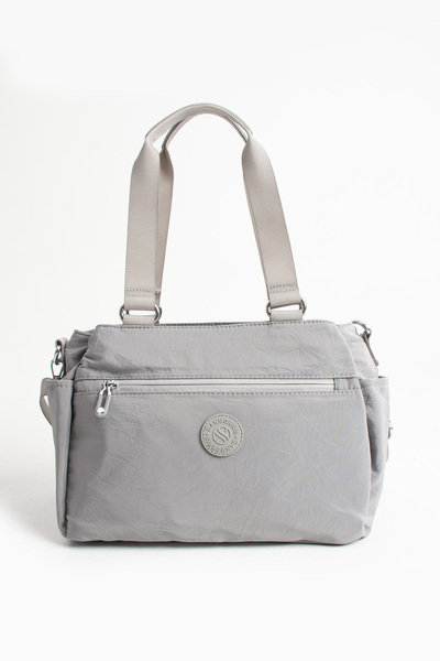 Sanmorris حقيبة يد وكتف نسائية من نسيج المظلة المقاوم للماء مكونة من 5 أقسام وحزام متقاطع قابل للتعديل