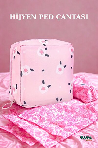 TATA CRAFT Fermuarli Hi̇jyeni̇k Ped, Kulaklik, Şarj, Kozmeti̇k, Kirtasi̇ye Düzenleme Çantasi