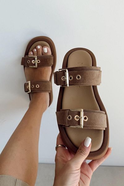 nope21shoess Papuci din piele naturală London Soil
