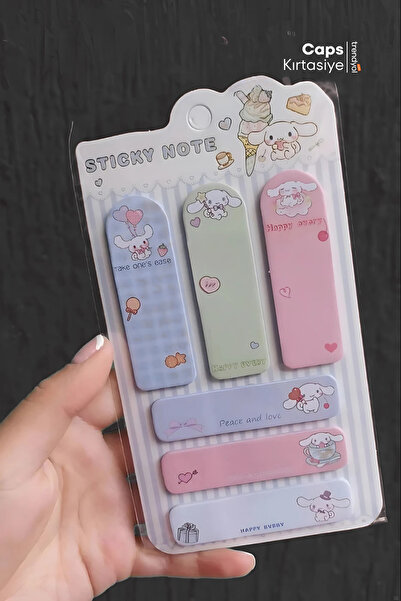 caps office 1 Adet Sanrio Karakterli Yapışkanlı Not Kağıdı Seti – Kuromi My Melody Cinnamoroll Bloknot