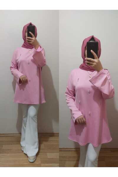 Still Butik Elif Yılmaz Taş İşleme Detaylı Scubaoyşo Kumaş Sezen Tunik Kadın ...