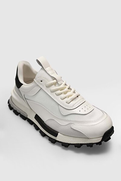 Lufian 111230265 Henry Sneaker Erkek Deri Ayakkabı BEYAZ