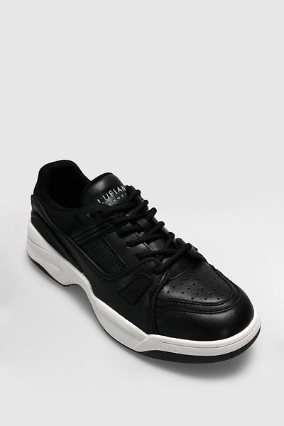 Lufian 111230266 Randy Sneaker Ανδρικά Δερμάτινα Παπούτσια Μαύρα