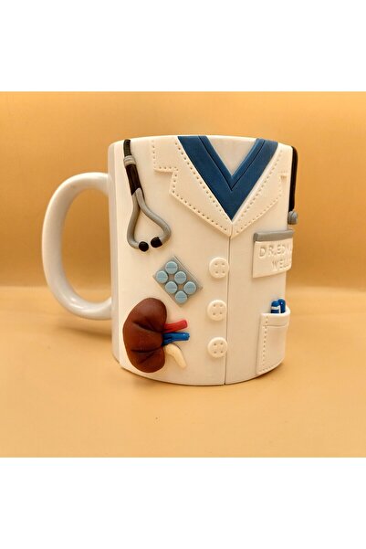 kuphane 3D Embossed Doctor Gift Mug Cup, Handmade Urology-Nephrology Doctor Graduation Gift