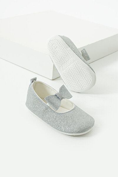 yummy kids First Step Non-Slip Sole Rubber Comfortable Glitter Bow Detailed Girls Ballerina Shoes Booties