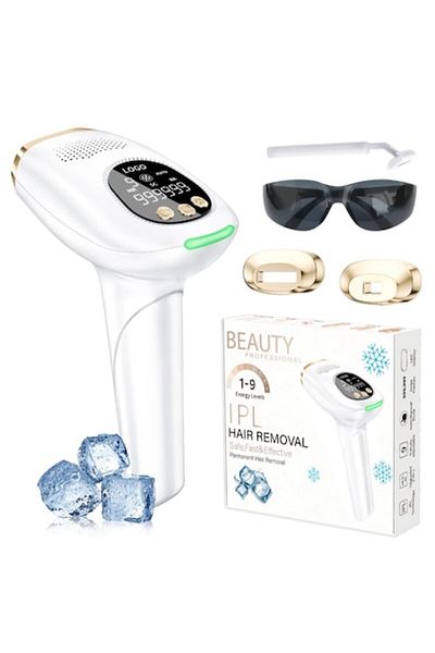 OEM Professional IPL Epilator BHRL-09 with 9 Intensity Levels, Painless Technology, Ice Cooling