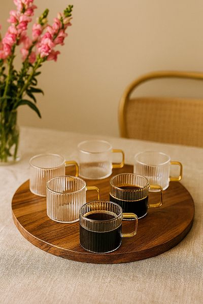 LUMİNA 6 Pcs 150 ml Tea Coffee Espresso Glass Cup Cup