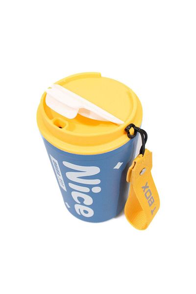 Ella Home Cana Termos Pentru Cafea, Otel Inoxidabil, 380ml, Albastru Cu Galben