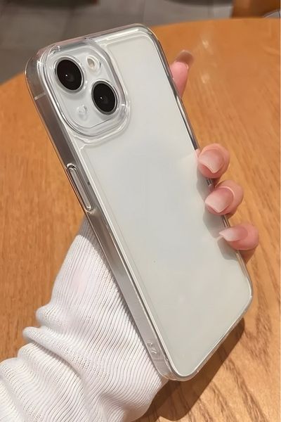 Fibaks حافظة متوافقة مع هاتف Apple Iphone 15 مع حماية للكاميرا، غطاء سيليكون شفاف رفيع للغاية ومرن وغير ملون