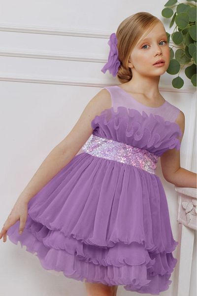 By Feyza Kids Collection Girl Kid "Pink Fairy Tale" Princess Dress&Evening Gown--Bowknot Clasp Included