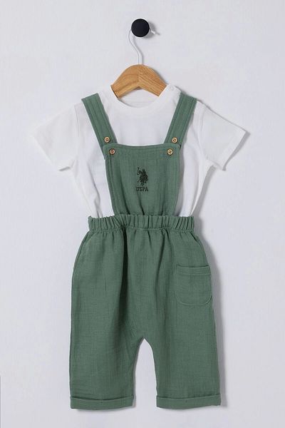 U.S. Polo Assn. U.S Polo Assn Baby Boy 2-Piece Set - Khaki