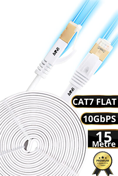 MN6 M112gm 15 Metre Cat7 Flat Kablo 10gbps-600mhz