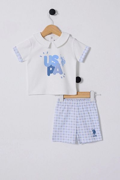 U.S. Polo Assn. U.S Polo Assn Baby Boy 2-Piece Set - White