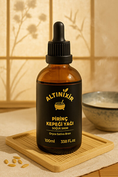 ALTINİXİR Pirinç Kepeği (kabuğu) Yağı Soğuk Sıkım 100ml