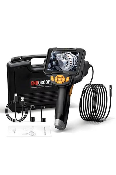 goBERA Industrial Endoscope With Double Lens ®, 10 Meter Cable, 20000mah Battery, Carrying Bag