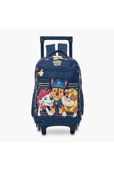 NİCKELODEON PAW Patrol Applique Detail Trolley Backpack with Retractable Handle with Wheels - 14 inches