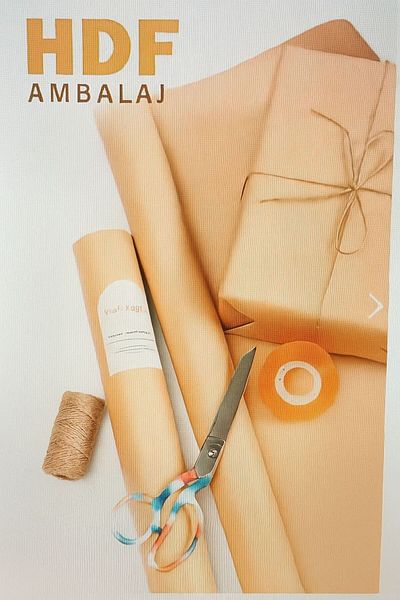 HDF PAZARLAMA Kraft Paper 50cm X 10 Meters Roll for Packing and Dowry Wrapping Paper Flower Paper Gift Packaging