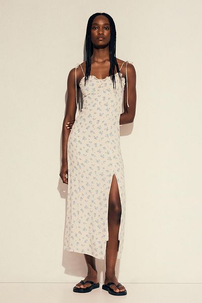 Bershka Printed midi dress