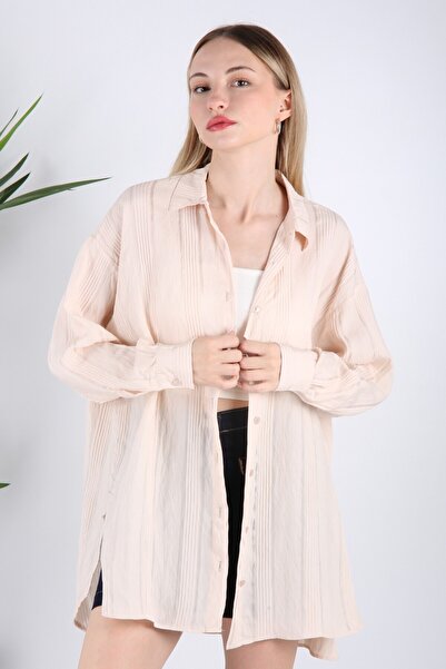 VeniLife Cămașă cu dungi texturate