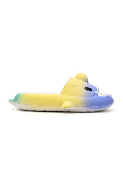 Tmall Slippers for Women and Children,Shark Shape,Gradient Colors,Foam,PC01,Yellow
