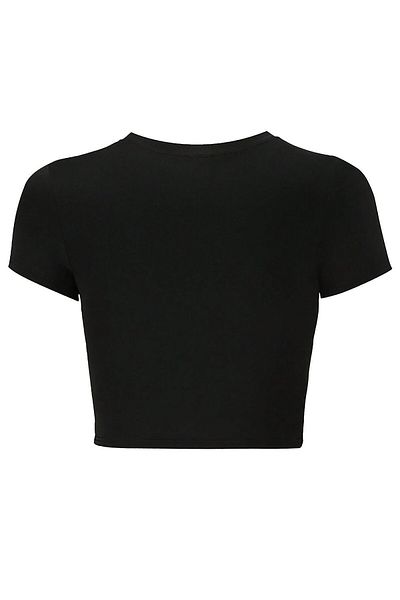 BRZ COLLECTION Tricou negru cu imprimeu cu piatră pentru femei Juicy Crop Negru