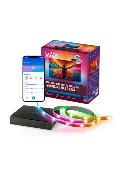 Wiz HDMI Sync Box Seti 75'' - 85'' TV'ler ile uyumlu (Led Işıklar dahildir)