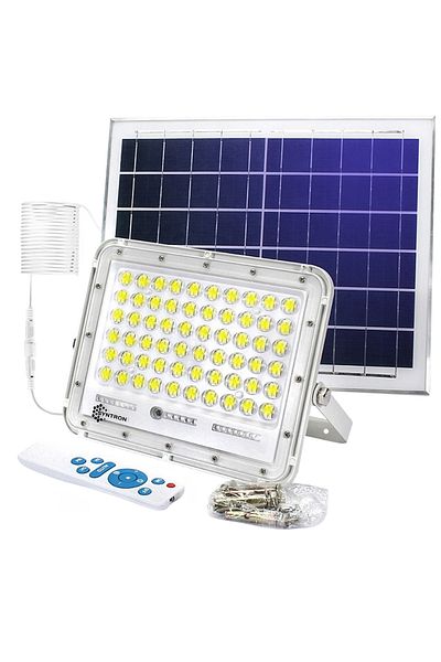 Syntron Proiector solar puternic Syntron™ de 100W, cu display LED nivel incarcare, panou solar 12W 29x35 cm