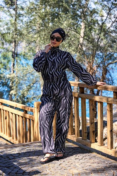 NS TASARIM MAYO Nouréa Model Lycra Design Hijab Jumpsuit Swimsuit