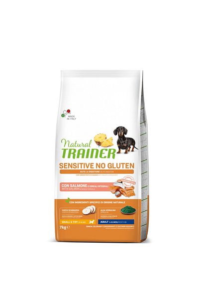 Natural Trainer Trainer Sensitive Mini & Toy Adult No Gluten Salmon and whole grains 7kg
